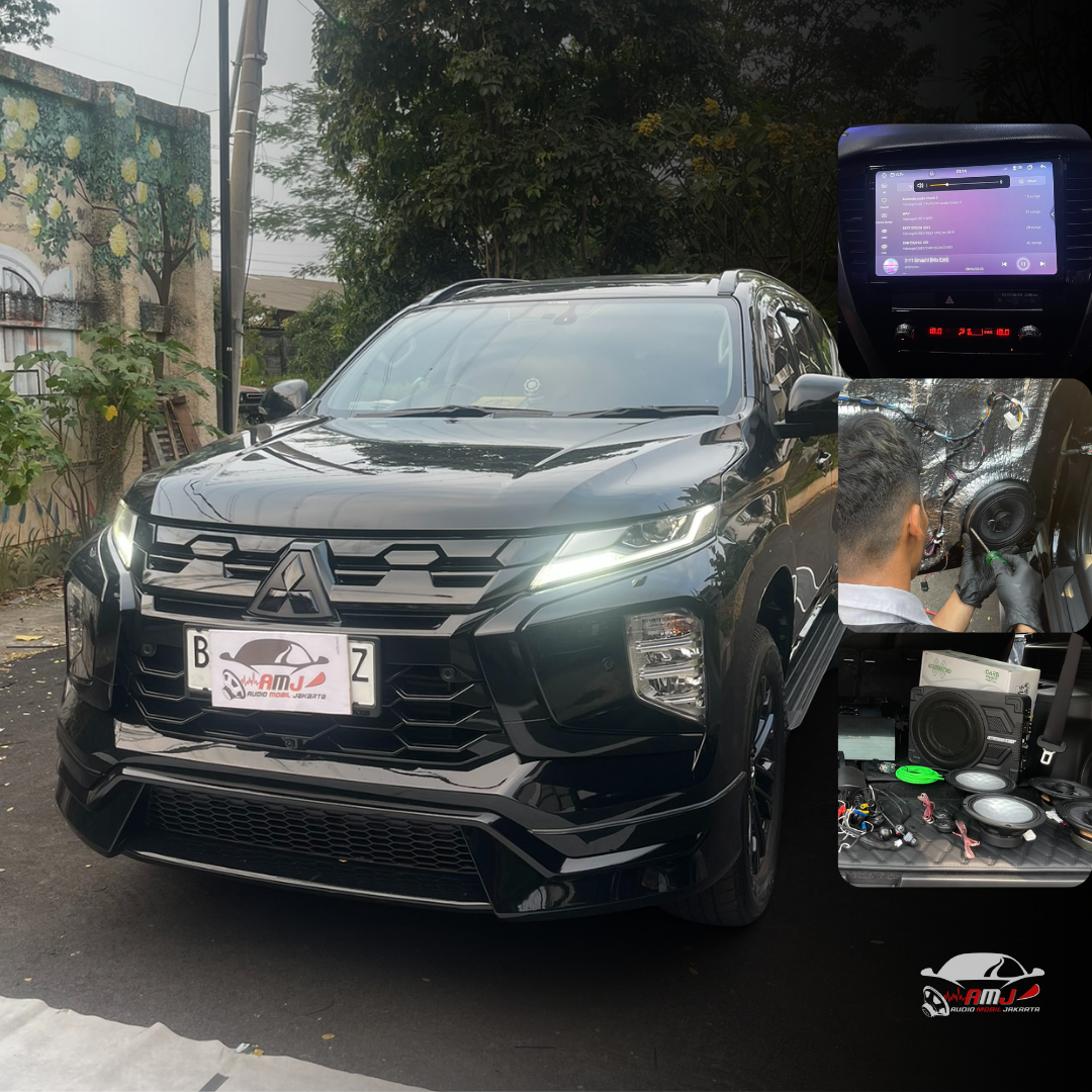 Pemasangan Head Unit + Upgrade Audio di Mitsubishi Pajero Sport